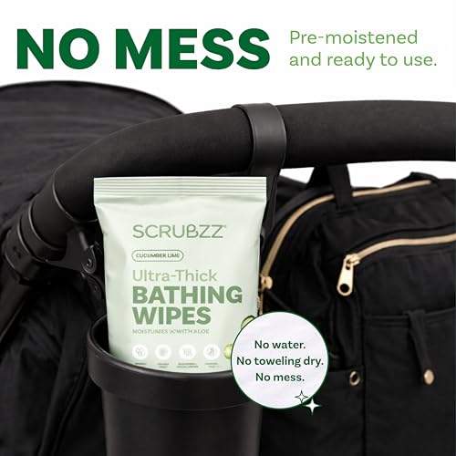 Extra Large No-Rinse Bath Wipes