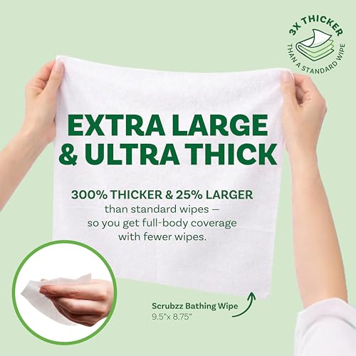 Extra Large No-Rinse Bath Wipes