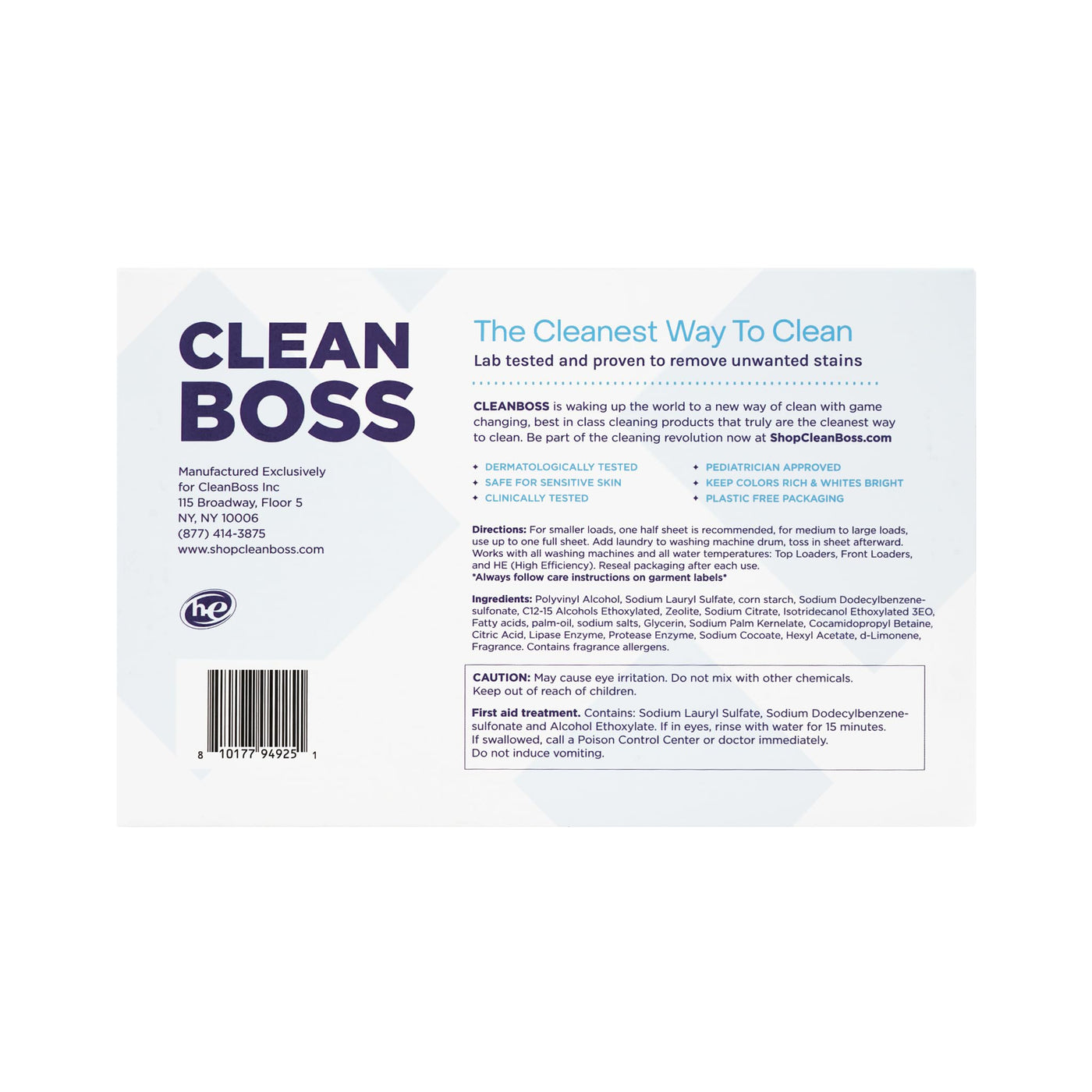 CleanBoss Laundry Detergent Smart Sheets