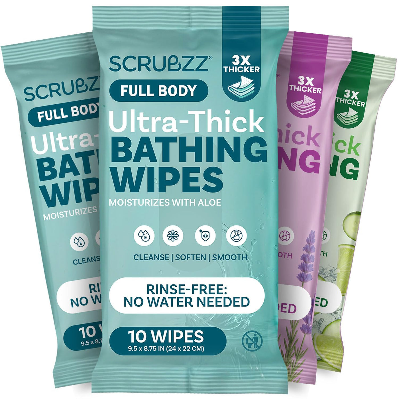 Extra Large No-Rinse Bath Wipes