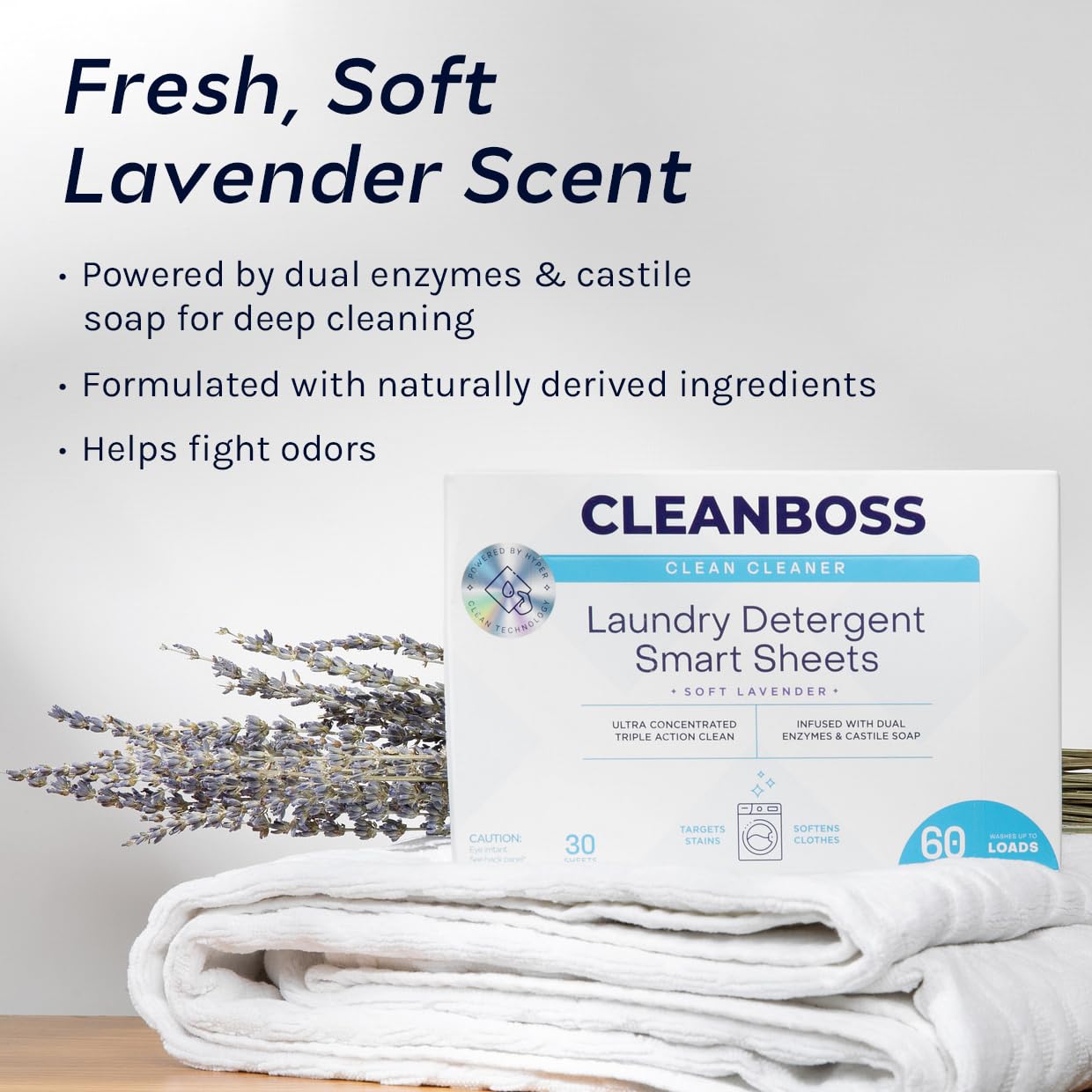 CleanBoss Laundry Detergent Smart Sheets