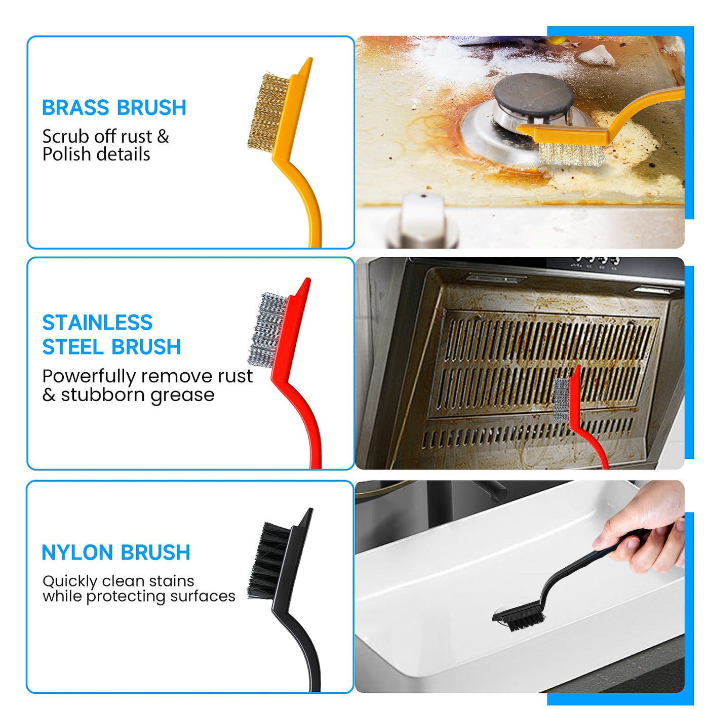Grout Cleaning Brush Set