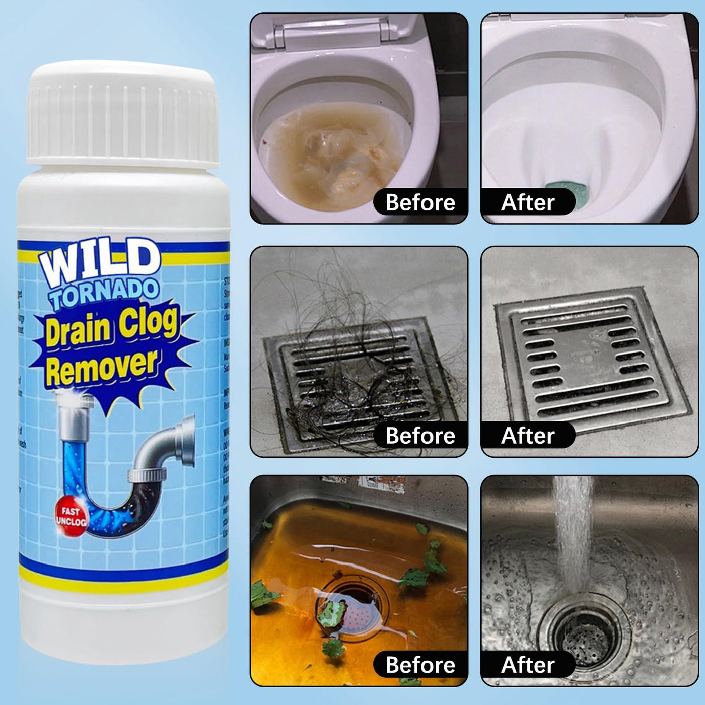Pipe Drain Cleaning Tool Set