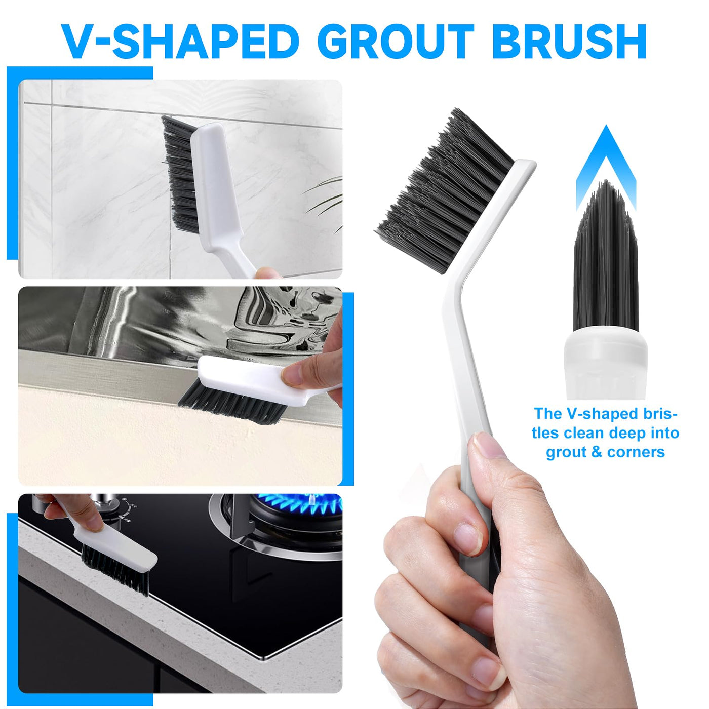 Grout Cleaning Brush Set