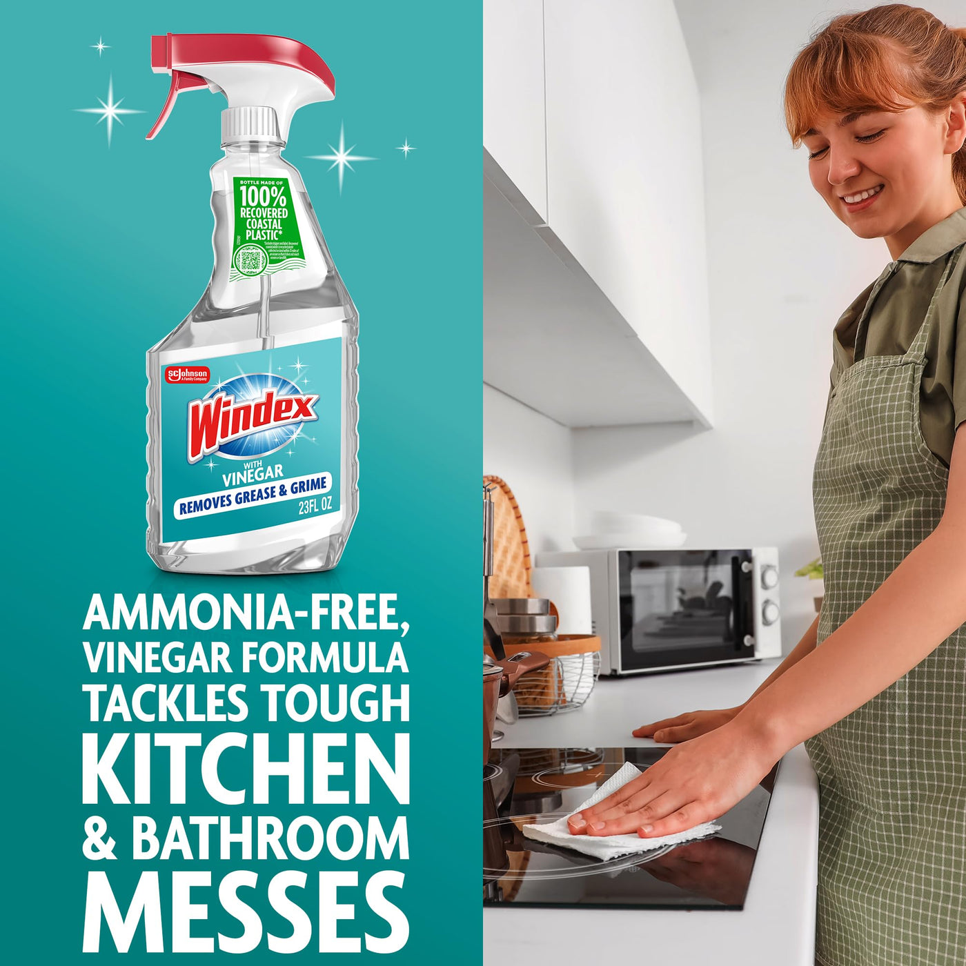 Windex Vinegar Glass and Surface Cleaner Spray Bottle Set