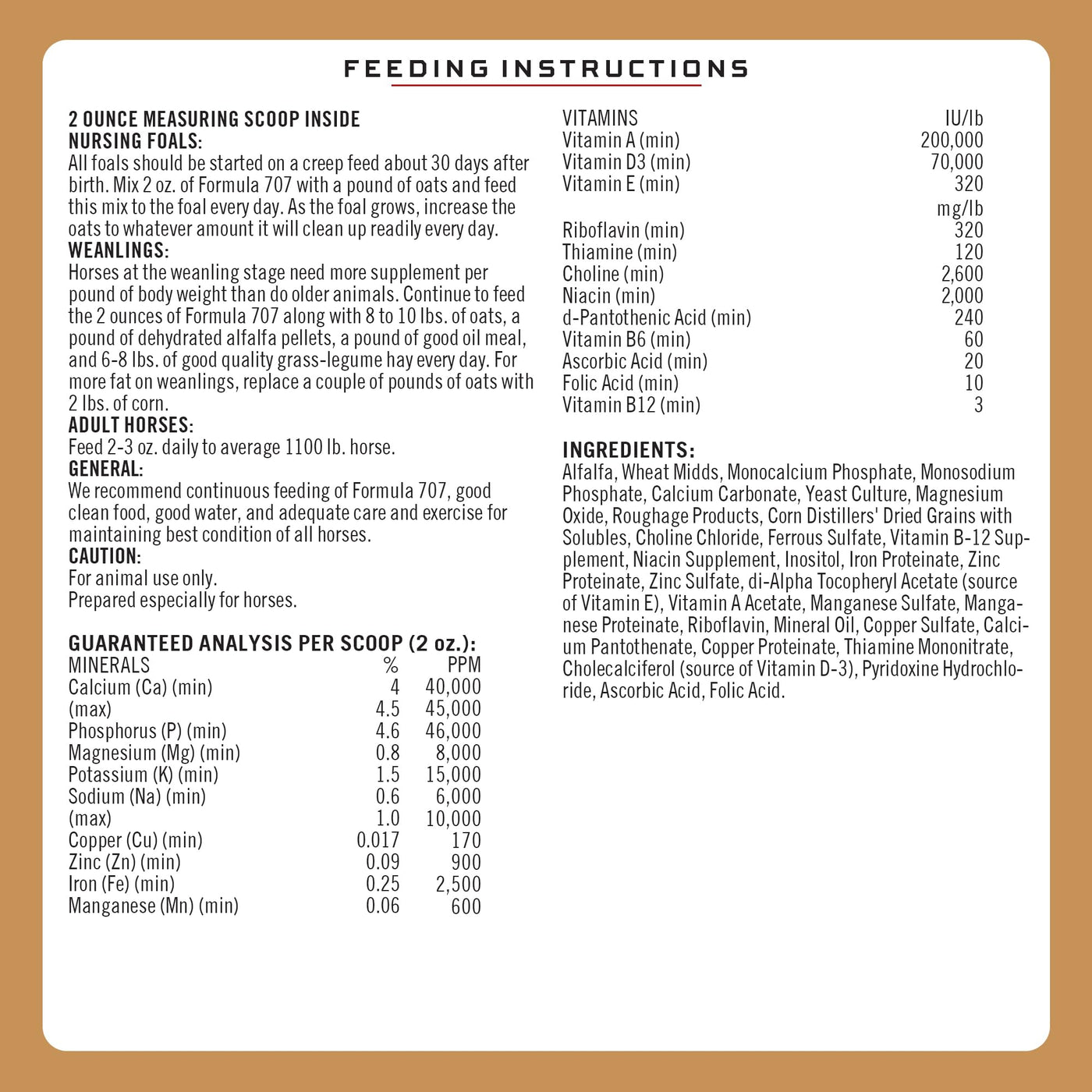 Horse Vitamin & Mineral Supplement