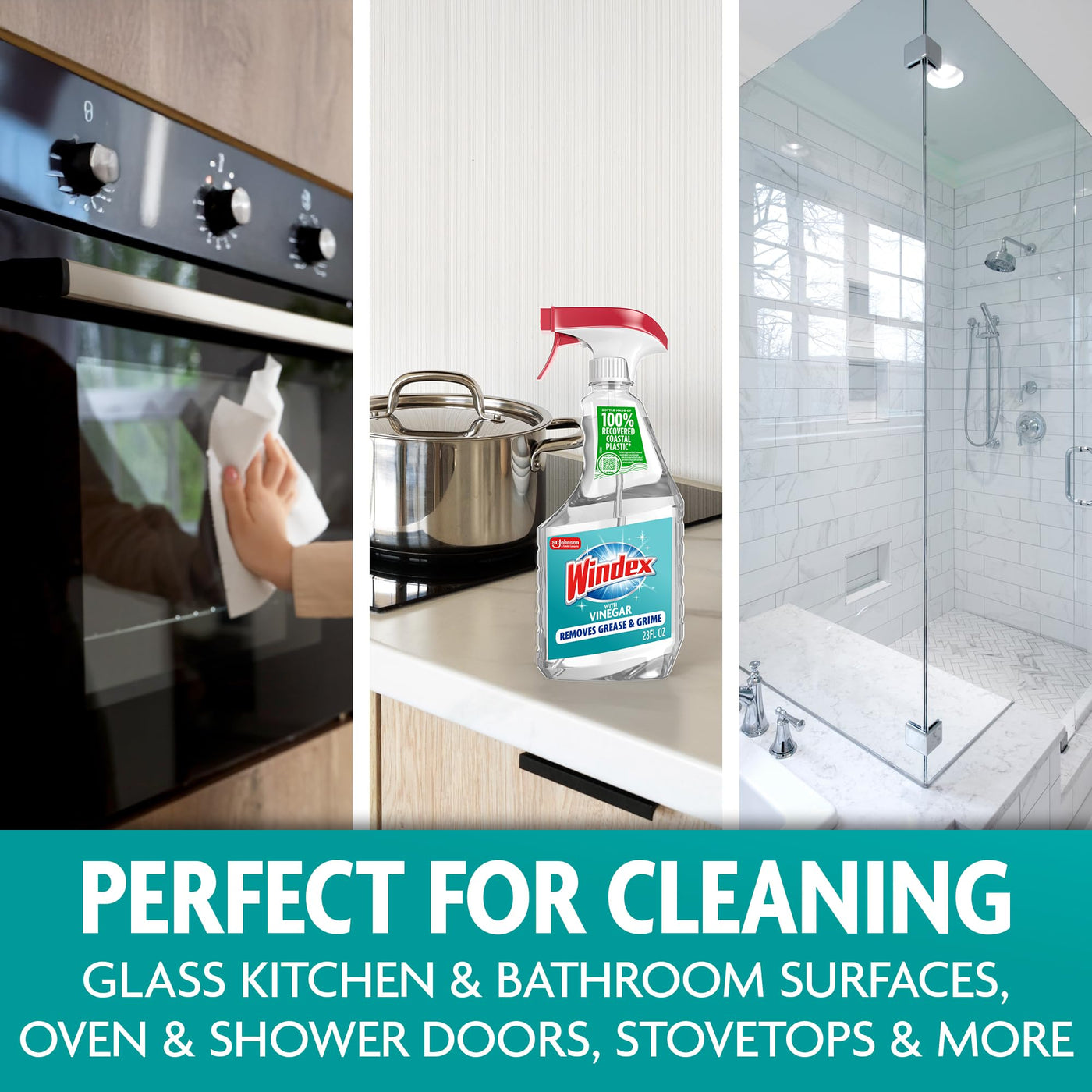 Windex Vinegar Glass and Surface Cleaner Spray Bottle Set