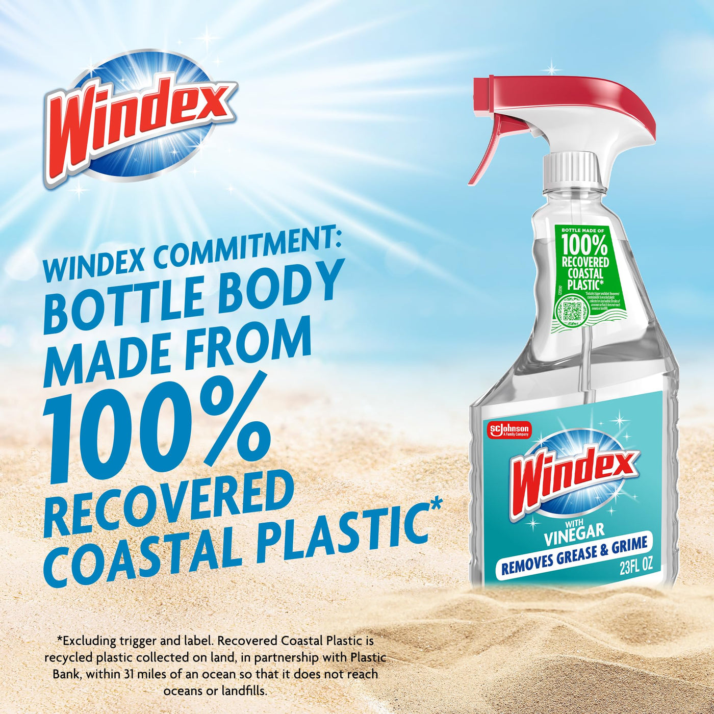 Windex Vinegar Glass and Surface Cleaner Spray Bottle Set