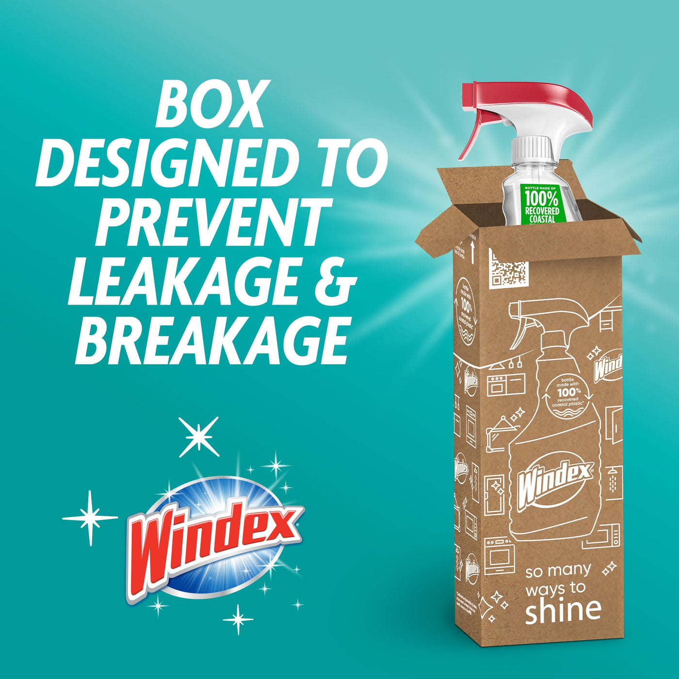 Windex Vinegar Glass and Surface Cleaner Spray Bottle Set