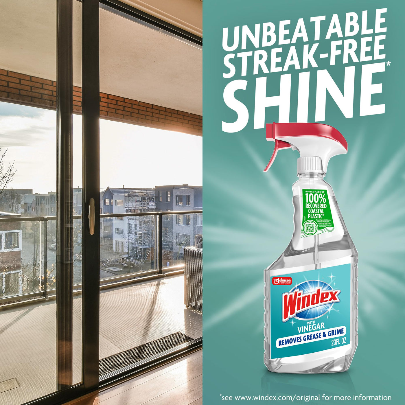 Windex Vinegar Glass and Surface Cleaner Spray Bottle Set